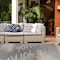 World Rug Gallery Bahama Palm Frond Indoor/Outdoor Non-Shedding Area Rug 5' x7' Gray 430GRAY5X7 - alternate 8